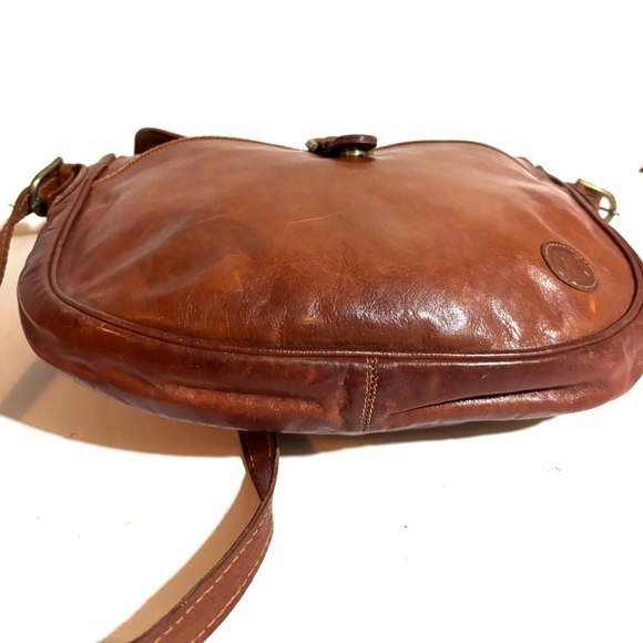 Marinelli Brown distressed Leather Crossbody Bag - Picture 6 of 12